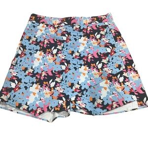 Piece of Cloth Floral Skort Asymmetrical Hem Size 8 Pickleball Light Activity